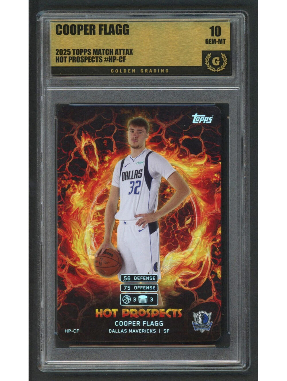 2025 Topps Match Attax Cooper Flagg #HP-CF Hot Prospects Rookie (RC) Gem Mint 10